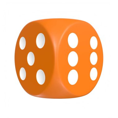 kırmızı zar beyaz arkaplanda izole edildi