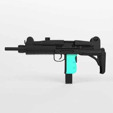 3d render of a rifle with a gun