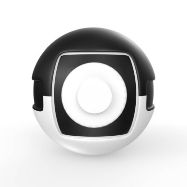 3d render of a modern vr headset with a black background