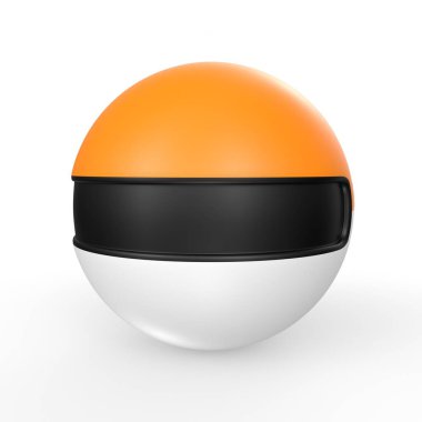 3d render of a ball on white background