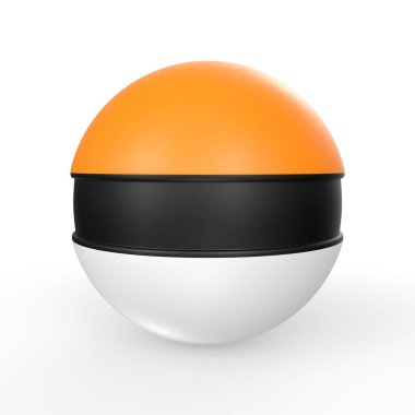 3d render of a ball on white background
