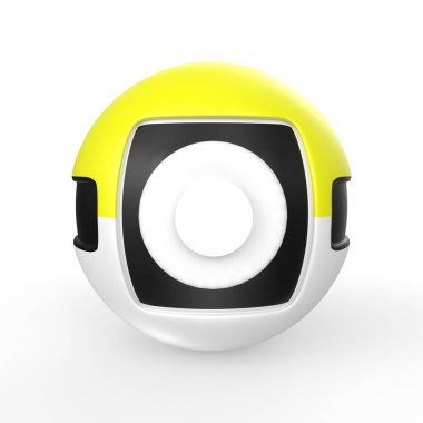 3d render of a modern vr headset with a black background