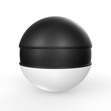 black baseball ball isolated on white background