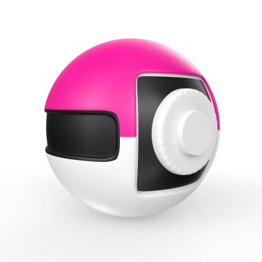 3d render of a helmet with a black background