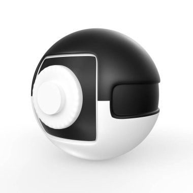 white helmet for vr headset, 3d rendering isolated on a background
