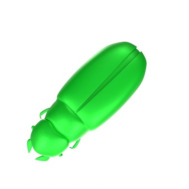 green bomb, isolated on white background