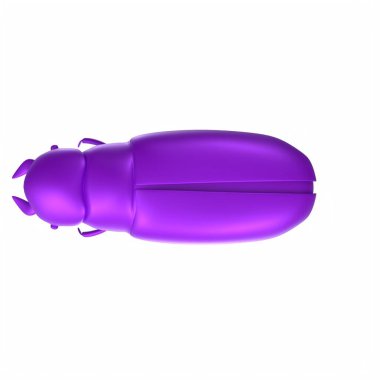 3d rendering of a purple bomb isolated on white background
