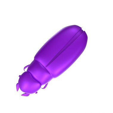 3d rendering of a purple bomb isolated on white background