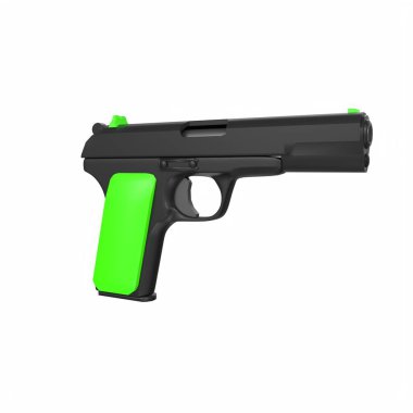 black and white gun isolated on a background