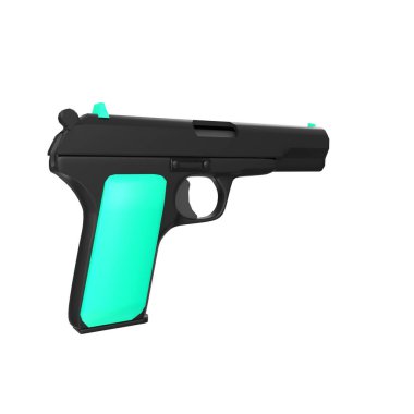 silah beyaz arkaplanda izole edildi