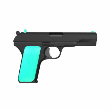 silah beyaz arkaplanda izole edildi