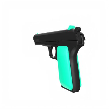 silah beyaz arkaplanda izole edildi