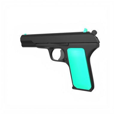 silah beyaz arkaplanda izole edildi