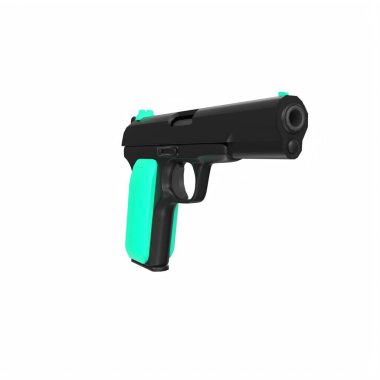 silah beyaz arkaplanda izole edildi