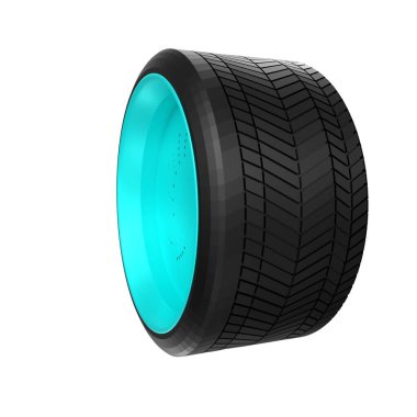 Araba lastiği beyaz arkaplanda izole edildi