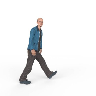 full length portrait of a young man in a suit and a jacket on a white background