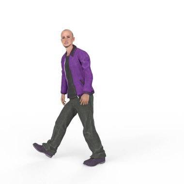 3d render of a man in a suit on a white background