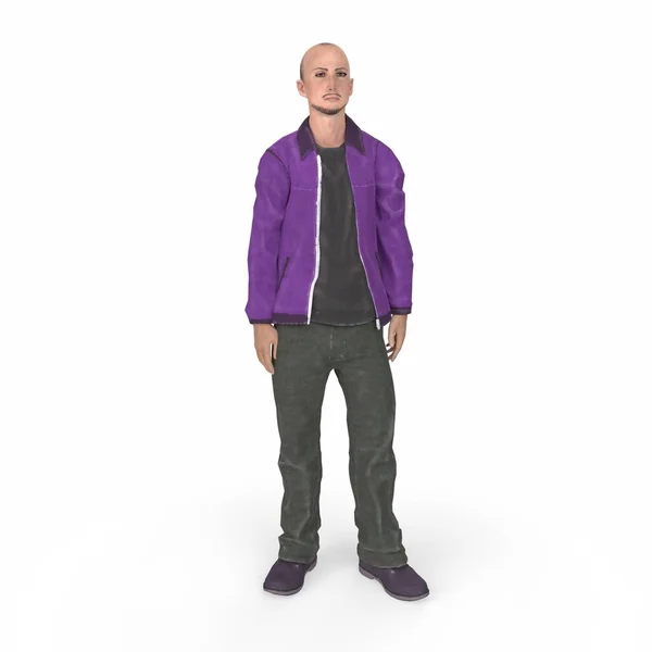portrait of a man in a suit, a jacket, a shirt and a t-shirts.