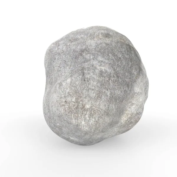 Stone Rock Isolated White Background 图库照片