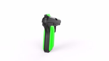 gun on white background, isolate