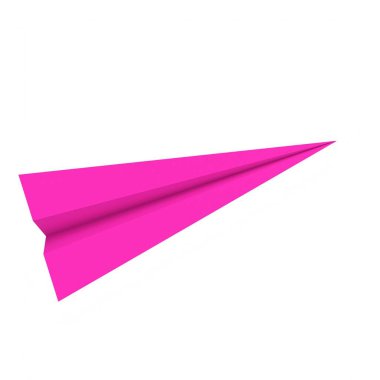 Kağıt uçak beyaz arkaplanda izole edildi