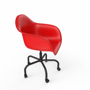 Ofis sandalyesi beyaz arkaplanda izole edildi