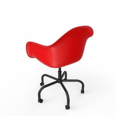 Ofis sandalyesi beyaz arkaplanda izole edildi