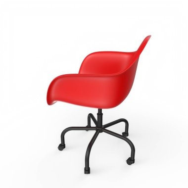 Ofis sandalyesi beyaz arkaplanda izole edildi