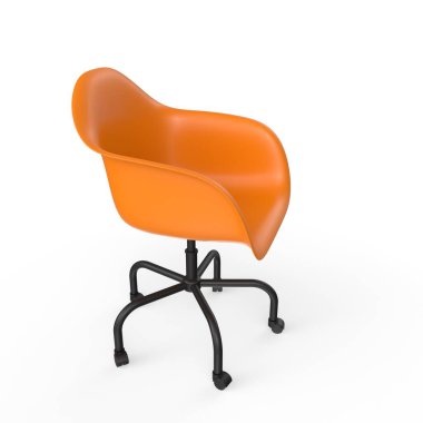 Ofis sandalyesi beyaz arkaplanda izole edildi