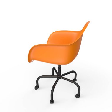 Ofis sandalyesi beyaz arkaplanda izole edildi