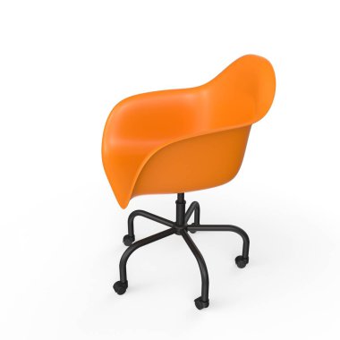 Ofis sandalyesi beyaz arkaplanda izole edildi