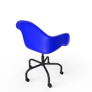 Ofis sandalyesi beyaz arkaplanda izole edildi