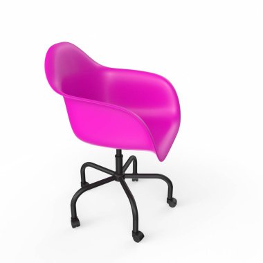 Ofis sandalyesi beyaz arkaplanda izole edildi