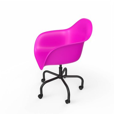 purple chair isolated on white background