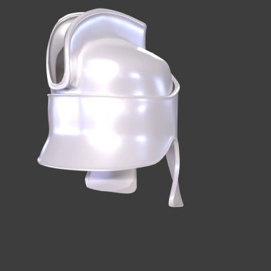 3d rendering of a white ceramic bowl with a lid on a black background