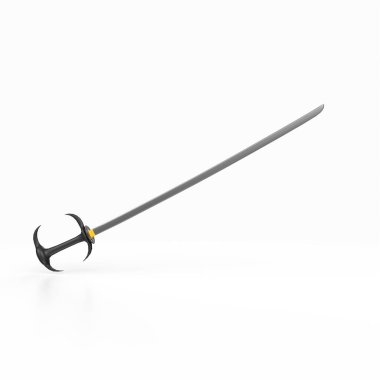 3d illustration of sword isolated on white background