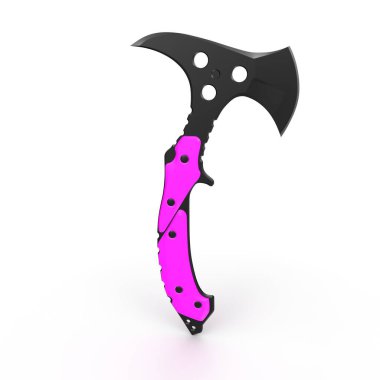 pink horse icon isolated on white background. minimalism concept. 3d illustration.