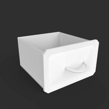 white plastic bag on black background. 3d rendering