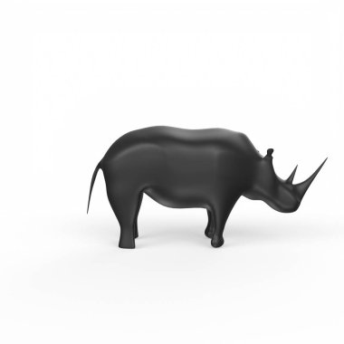 3d rendering of a white pig isolated on a black background