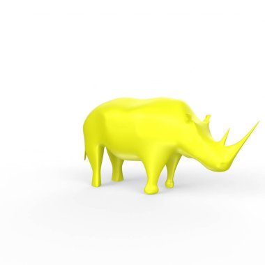 3d rendering of a green toy elephant isolated on white background