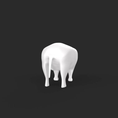 white ceramic figure of a tooth on a black background. 3d illustration