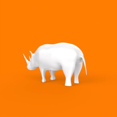 3d rendering of a white piggy bank with a red heart on a blue background