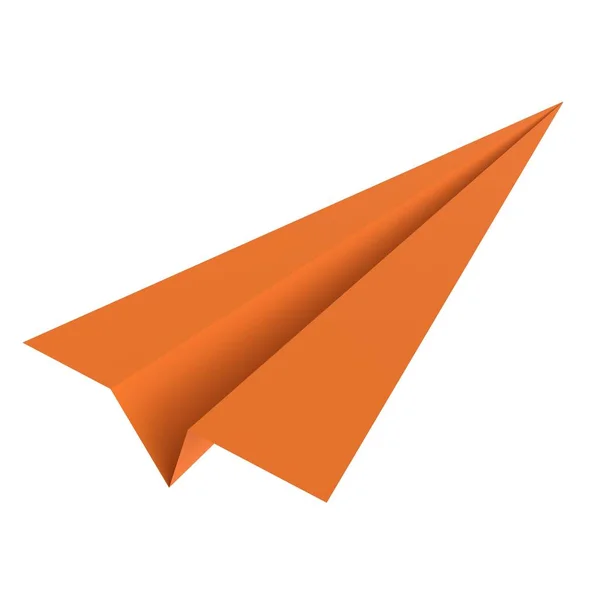 paper airplane flying on white background