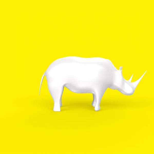 3d rendering of a yellow pig isolated on a green background