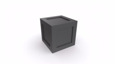 Siyah kutu beyaz arkaplanda izole edildi