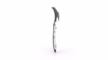 black and white photo of a medieval sword