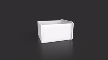 white box on black background. 3d rendering