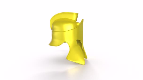 白い背景に黄色のプラスチック製のおもちゃの車が隔離された 3Dイラスト — ストック動画