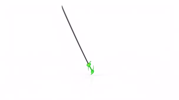 Fishing Hook Isolated White Background — Stock Video