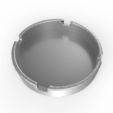 3d render of a metal lid isolated on white background